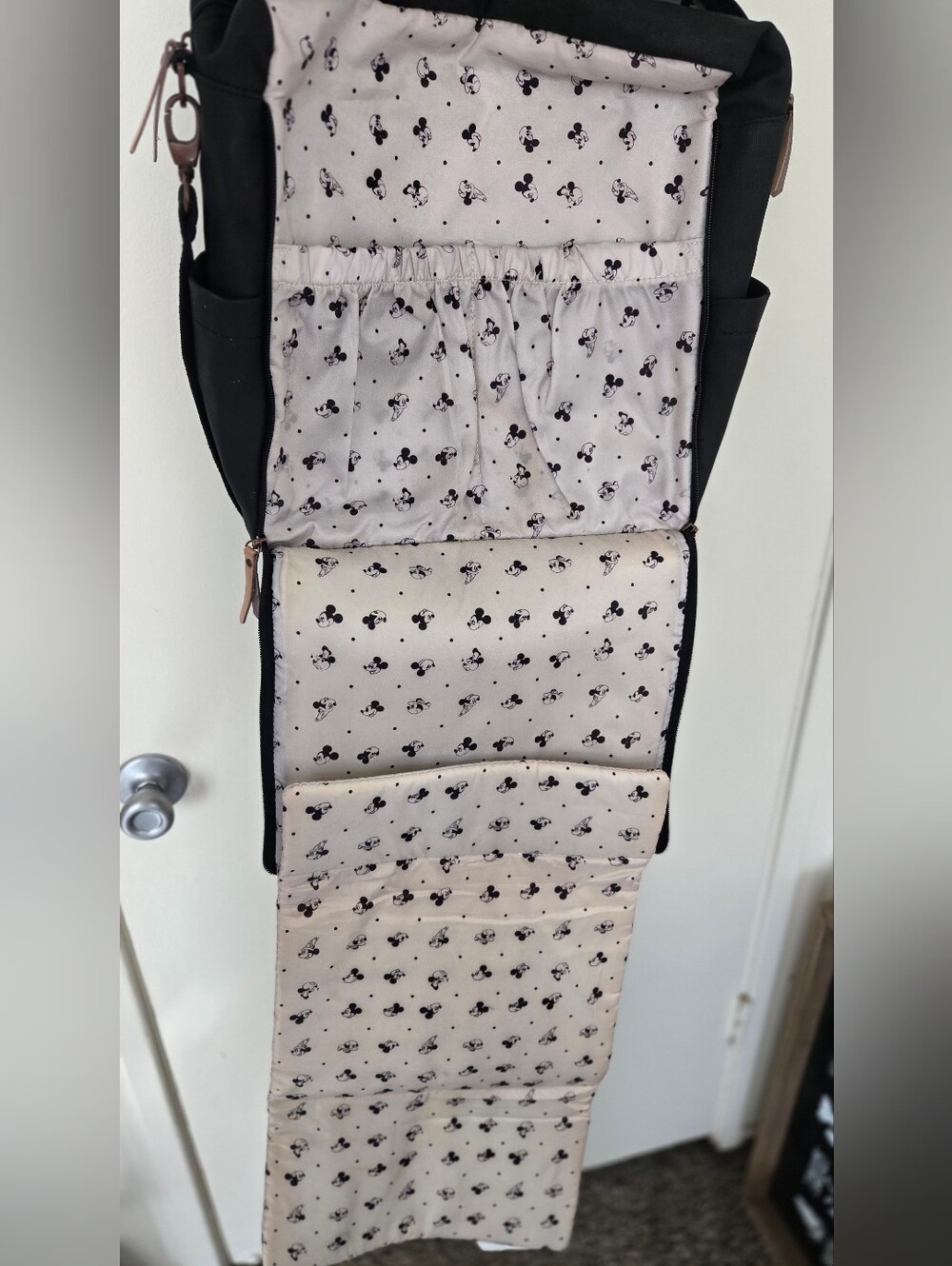 Petunia Pickle Bottom Disney Mickey Mouse 90th Blocked Boxy Diaper Bag Backpack - Picture 6 of 10